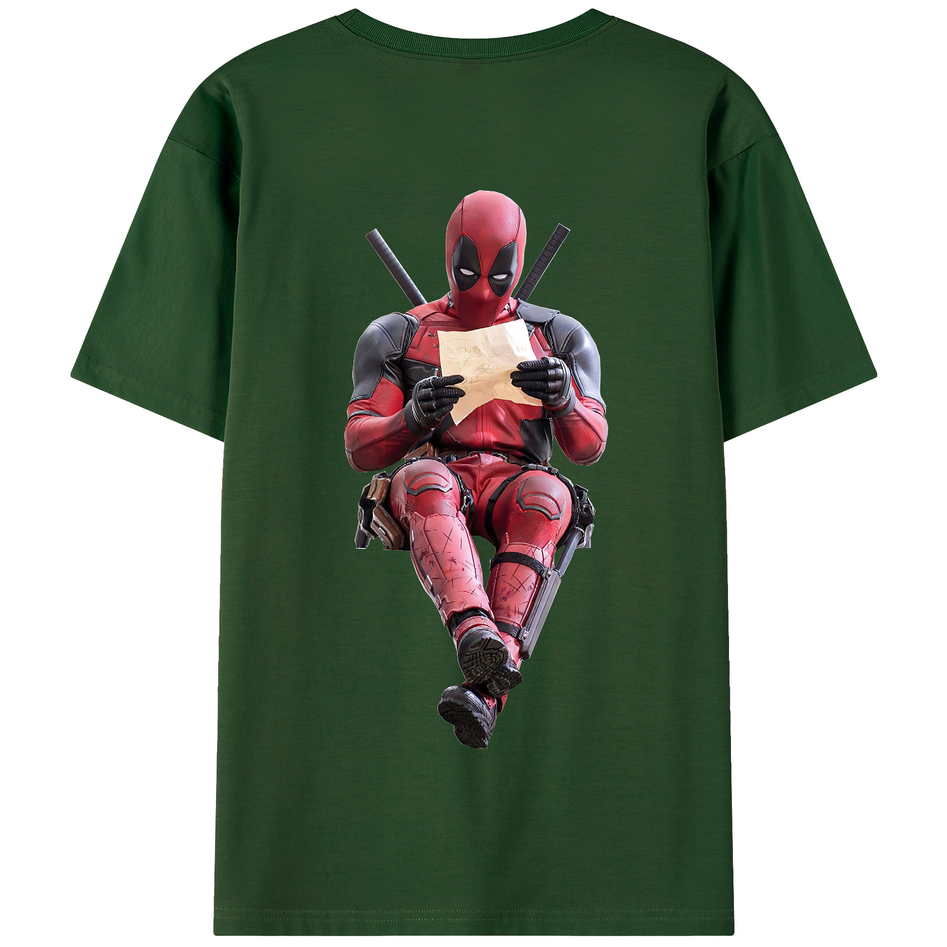 （画像用） Deadpool デッドプール 綿100％半袖Tシャツ（背面プリント）